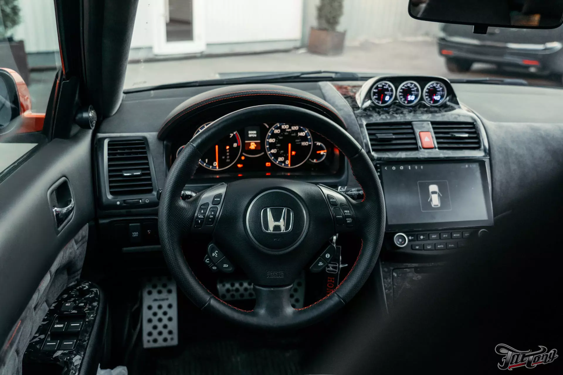 Honda Accord. Макетные работы. Кованый карбон в салоне